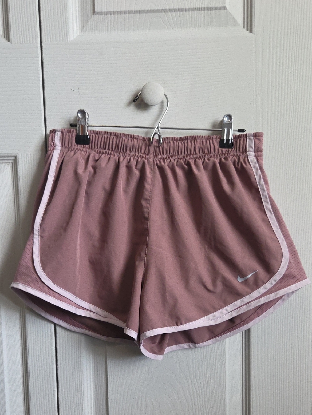 Nike Women's Dusty Rose Athletic Shorts with Light Pink Trim